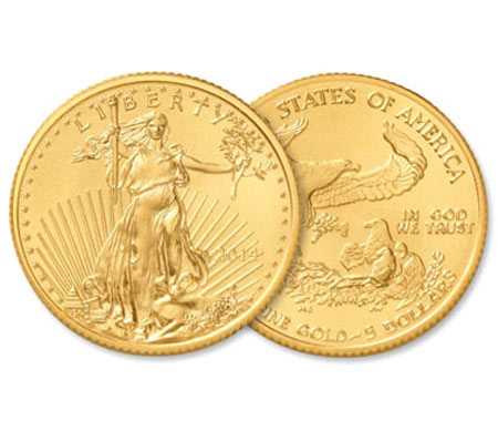 1 Ounce gold 2014 American Eagle.