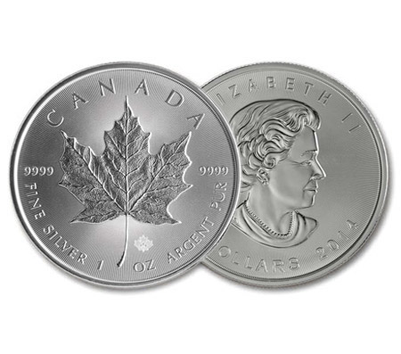 1 Ounce 2014 Canadian Maple Leaf.